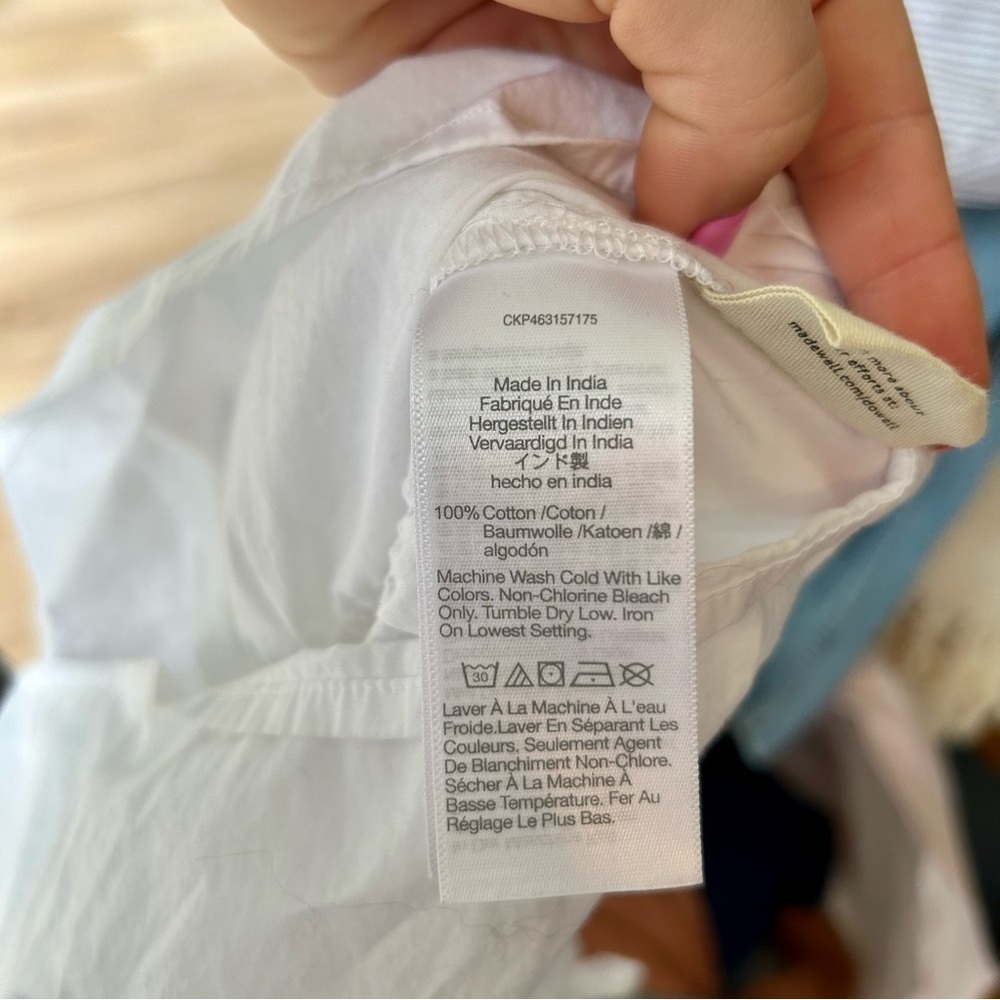 Madewell White Crop Top Sleeveless Square Neck Cinched Cottage Core - Picture 6 of 7